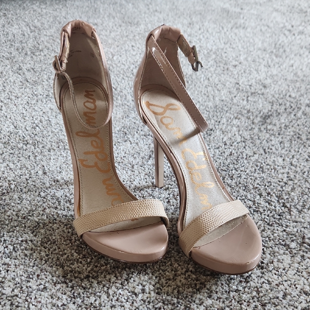 Sam Edelman Nude Strappy Heels